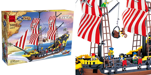 Barco pirata estilo LEGO barato