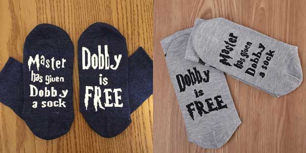 Calcetines Harry Potter "Dobby is Free" en talla única chollazo en Aliexpress 