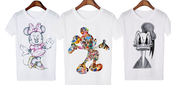 Camisetas de manga corta con estampado Disney para mujer chollo en AliExpress