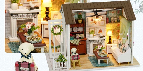 Casa de muñecas en miniatura para montar chollo en AliExpress