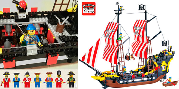 Chollo Barco pirata de tipo LEGO con 870 piezas