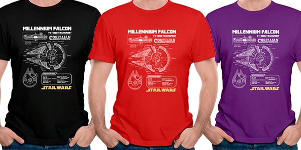 Chollo Camiseta Halcón Milenario de Star Wars para hombre ...