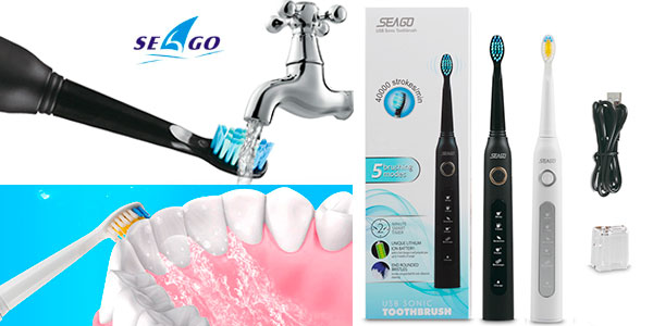 Chollo Cepillo de dientes eléctrico sónico Seago SG 507 con USB