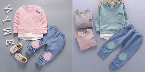 Conjunto sudadera y pantalón de algodón en varios colores