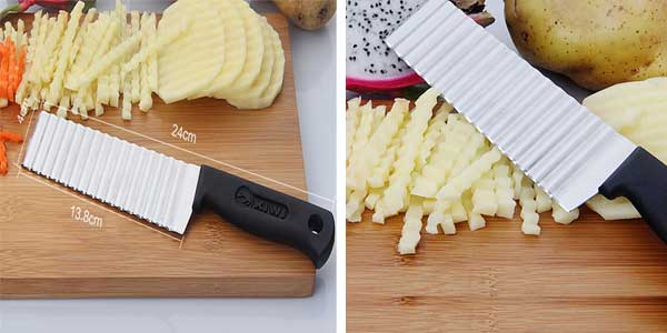 Cuchillo de hoja ondulada para cortar fruta o verdura chollo en AliExpress