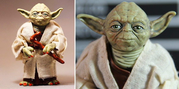 Figura Yoda de Star Wars de 12 cm barata en AliExpress