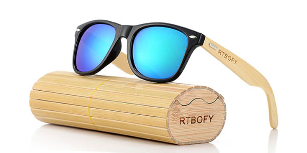 Gafas de sol unisex de bambú