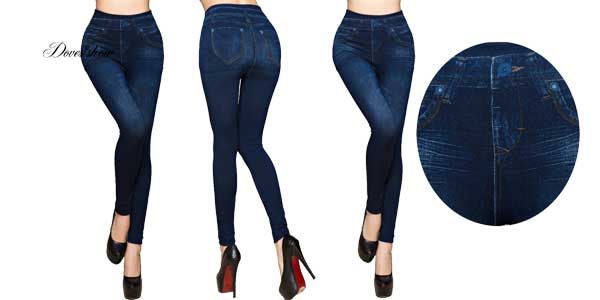 Leggings Doves Show estilo jeans para mujer chollo en AliExpress