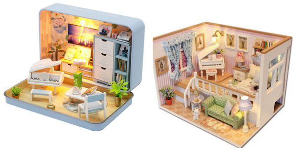 Miniaturas para montar DIY Cute Room baratas en AliExpress