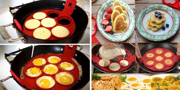 Molde de silicona para hacer tortitas o huevos con formas chollazo en AliExpress