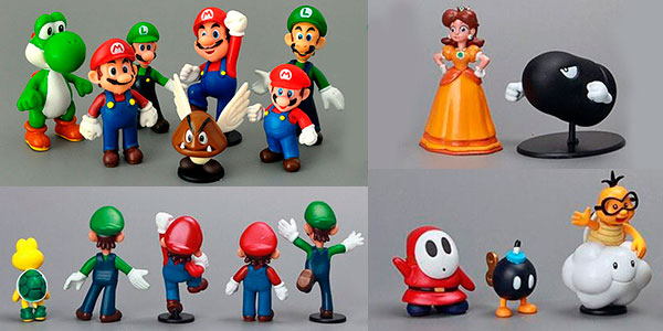 Pack de 18 figuras de Super Mario barato