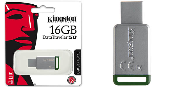 Memoria USB Kingston Technology DataTraveler 50 de 16GB barata