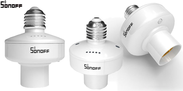 Adaptador SONOFF inteligente para bombillas E27 barato en AliExpress