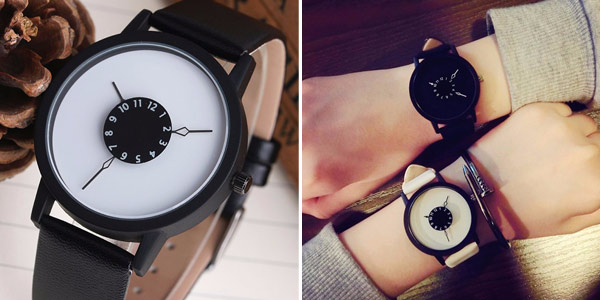Reloj de pulsera unisex de estilo minimalista en AliExpress
