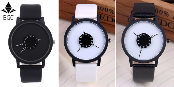 Reloj analógico unisex Bgg de movimiento de cuarzo y estilo minimalista barato en AliExpress